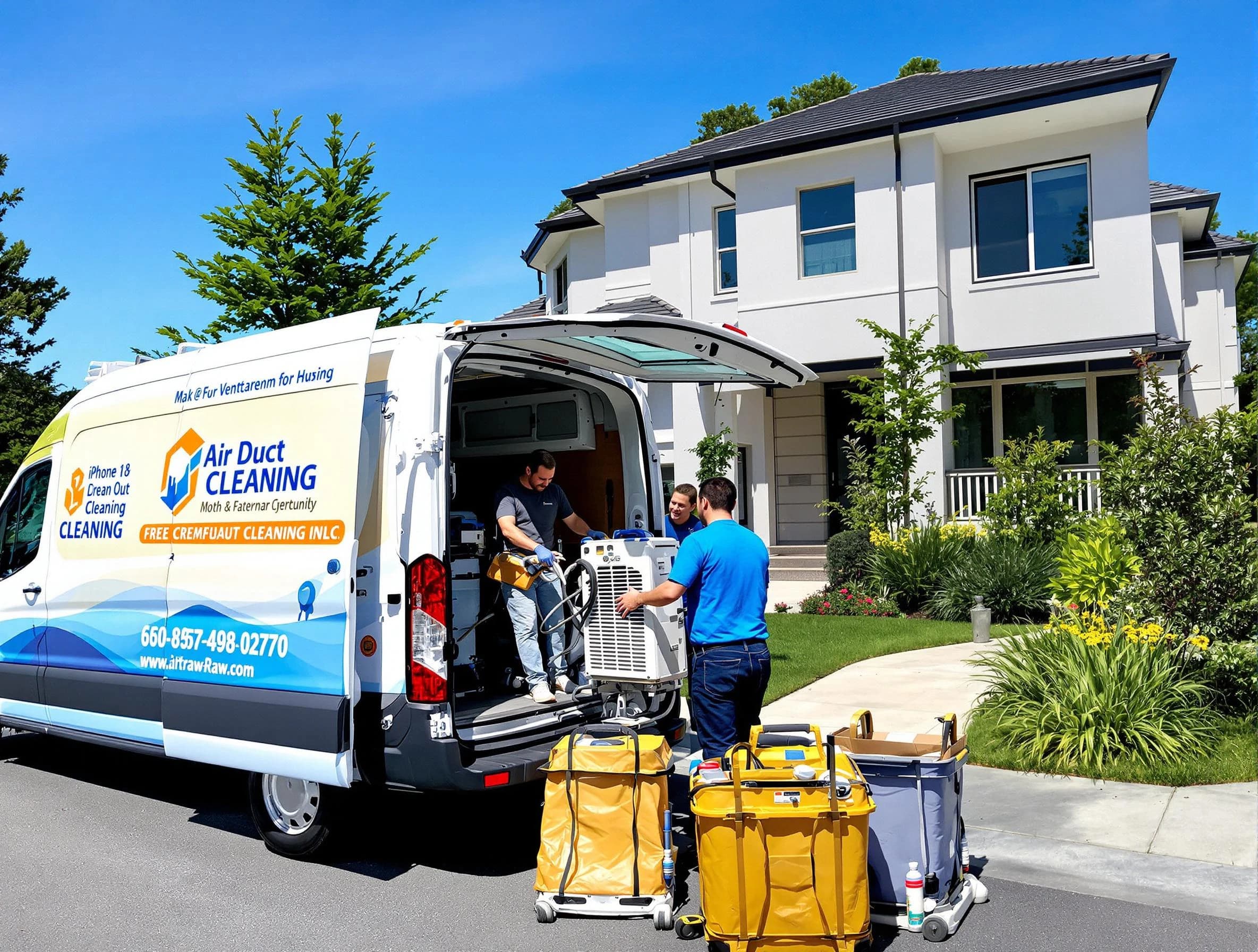 Queen Creek Air Duct Cleaning technician performing professional air duct cleaning in Queen Creek
