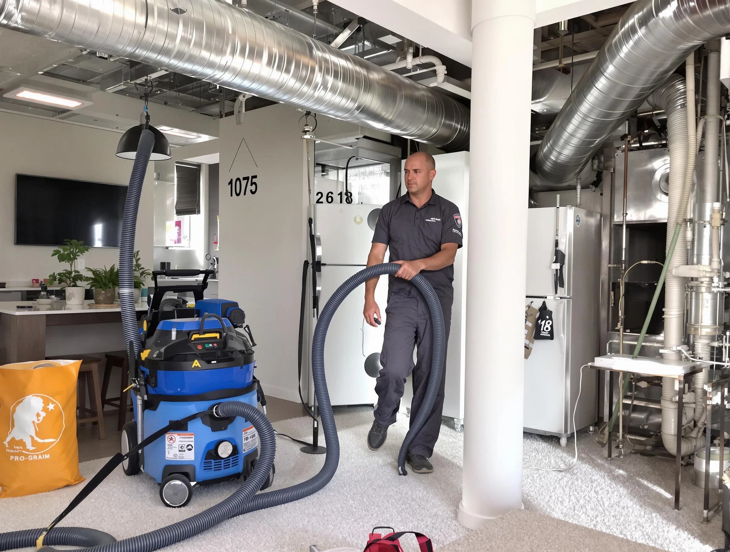 Queen Creek Air Duct Cleaning expert performing detailed indoor duct cleaning for improved air quality in Queen Creek