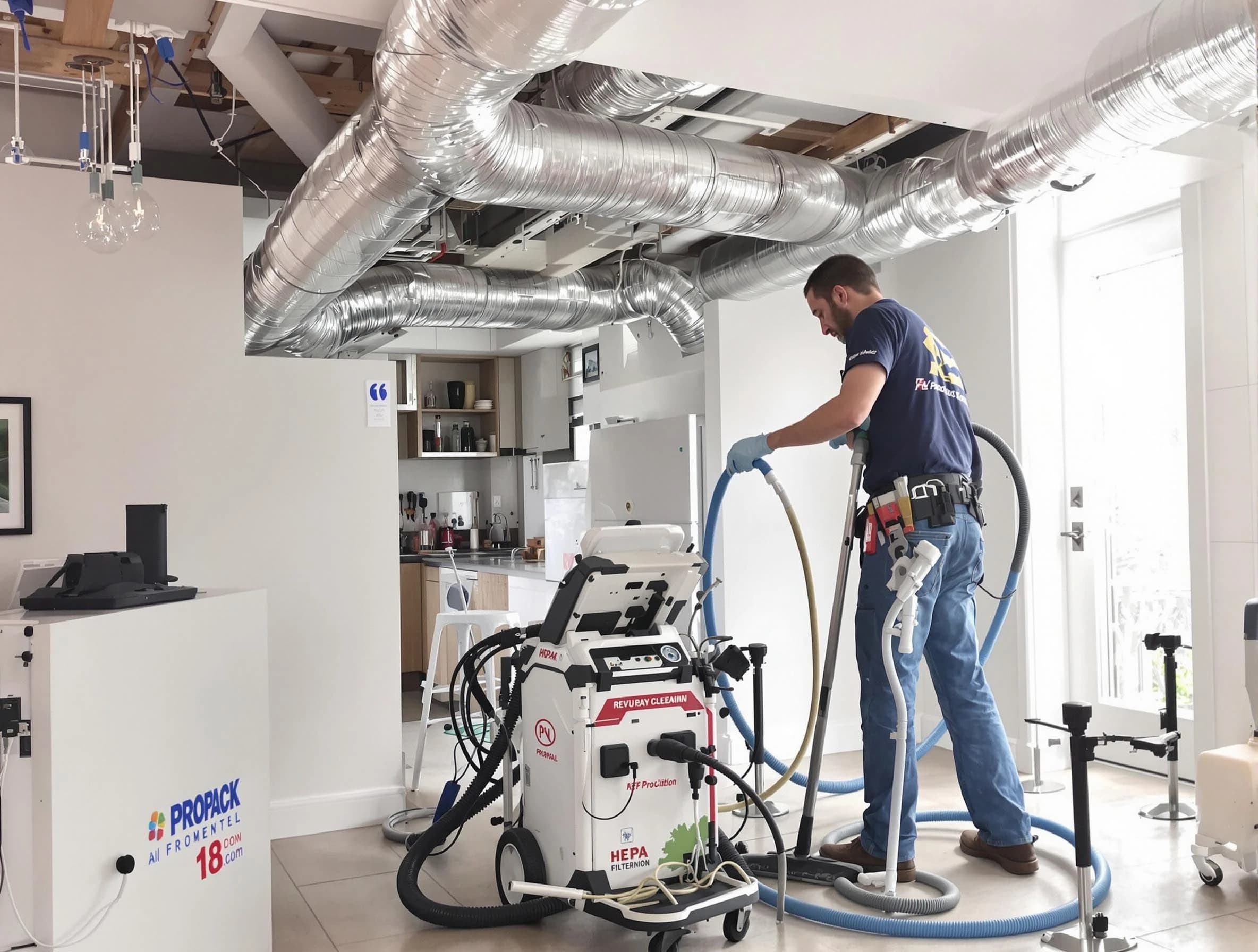 Queen Creek Air Duct Cleaning technician performing advanced pure duct cleaning with specialized equipment in Queen Creek