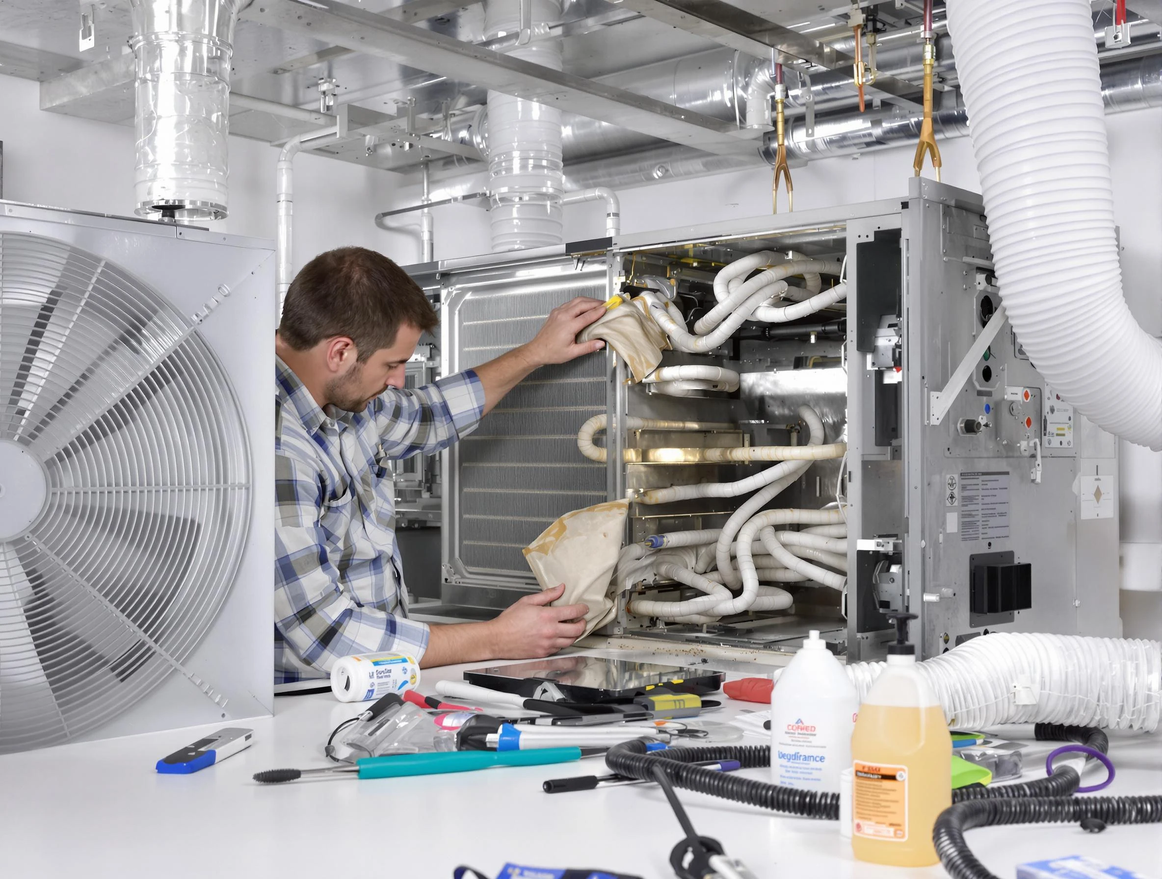 Queen Creek Air Duct Cleaning specialist performing precision AC coil cleaning in Queen Creek