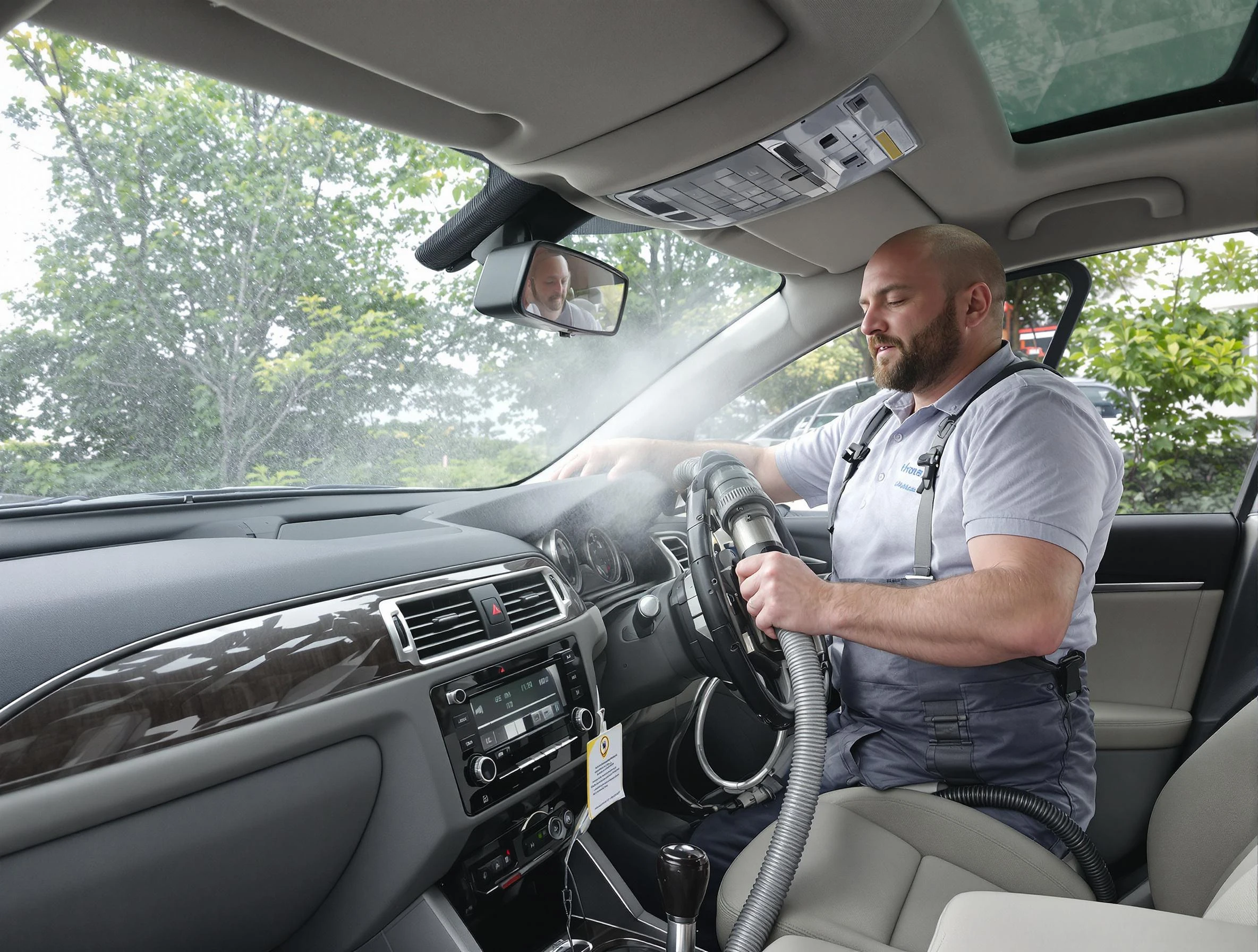Queen Creek Air Duct Cleaning specialist performing professional car duct cleaning in Queen Creek