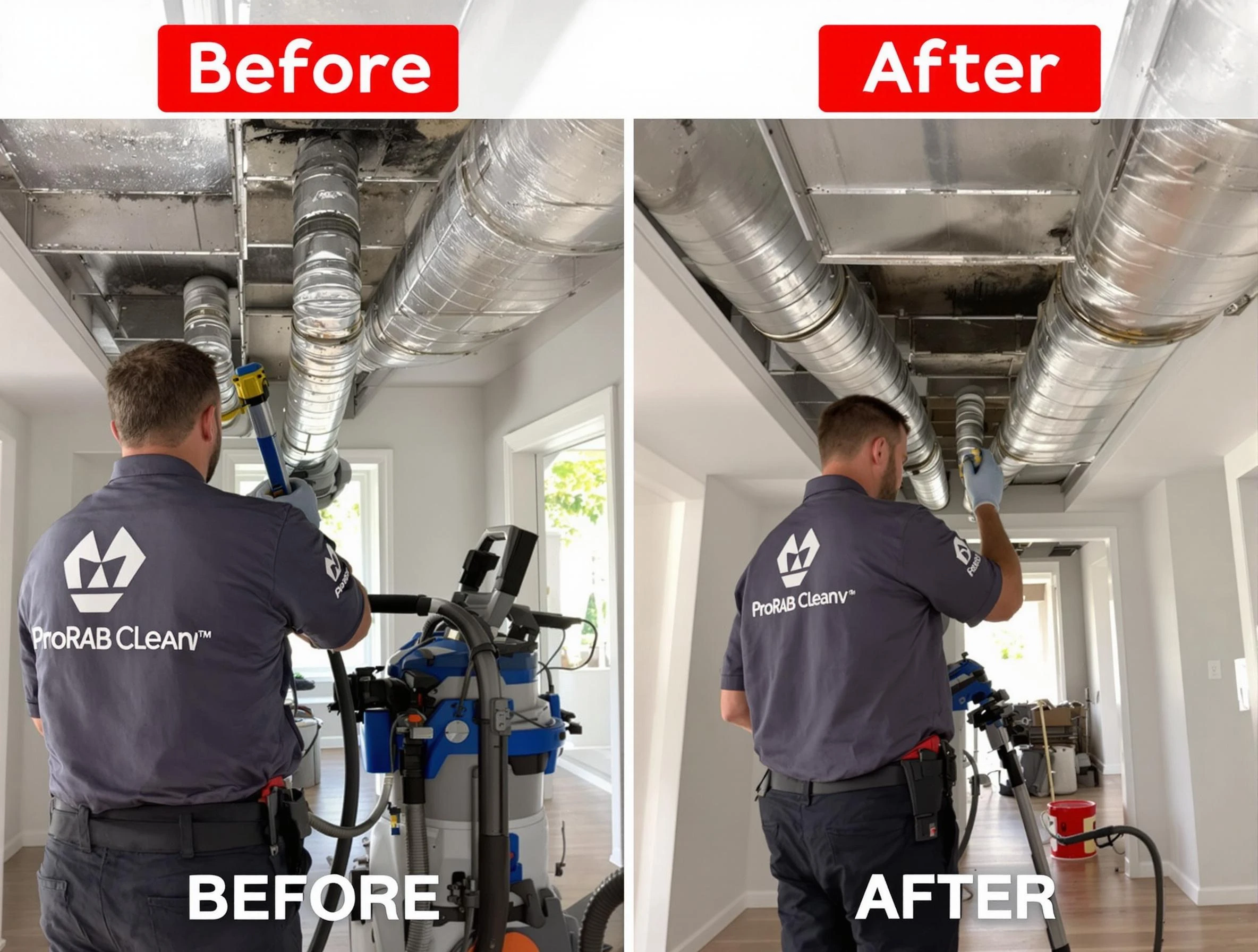 Queen Creek Air Duct Cleaning expert performing thorough residential duct cleaning in a Queen Creek home